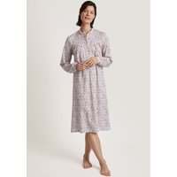CALIDA Nachthemd "Soft Cotton", mit Satinband eingefasst, Langarm, Interlock-Qualität, Knopfleiste von CALIDA