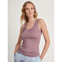 CALIDA Spitzentop "Richesse Lace", edler Spitzenbesatz, Feinripp-Qualität, wärmend von CALIDA
