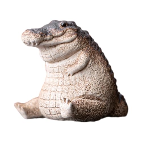 CALIDAKA Alligator Baby Statue Ornament, Tea Pet Alligator Baby Statue, Fat Little Garden Animals Krokodil Figur, Harz Krokodil Dekoration CALIDAKA Alligator Baby Statue Ornament, Tea Pet Alligator Baby Statue, Fat Little Garden Animals Krokodil Figur, Harz Krokodil Dekoration von CALIDAKA