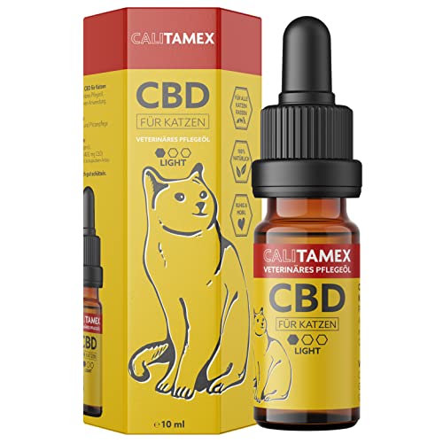 CALITAMEX CBD Öl Katze 4% | CBD Bio Kultivierung | Premium CBD Öl Katzen | 400mg CBD Katze, mit Tierärzten entwickelt | THC freies CBD Öl für Katzen | 100% natürliches CBD Haustiere | 10ml von CALITAMEX