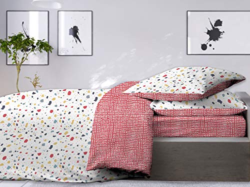 CALITEX 3-teiliges Bettwäscheset, 260 x 240 cm, Terrazo, 100% Baumwolle, Mehrfarbig, 260 x 240 cm von CALITEX