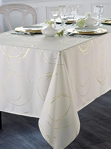 CALITEX Tischdecke, festlich, Buzan, elfenbeinfarben, 140 x 300 cm von CALITEX