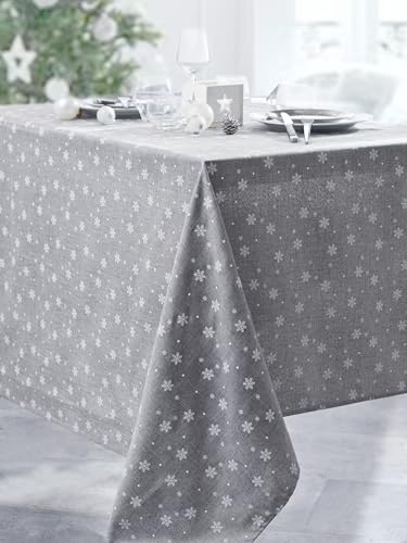 CALITEX Tischdecke Fiocco grau 150 x 350 cm von CALITEX