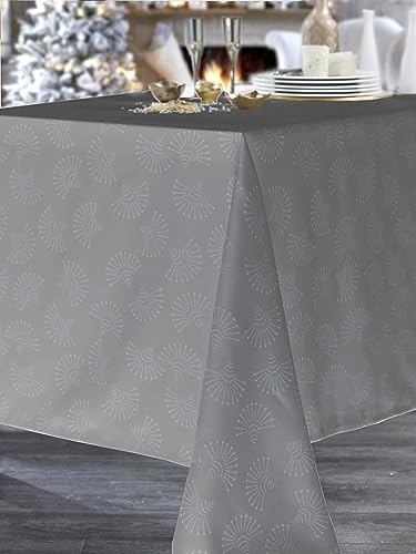 CALITEX Tischdecke Jacquard Festive Giscaro anthrazit 150 x 250 cm von CALITEX