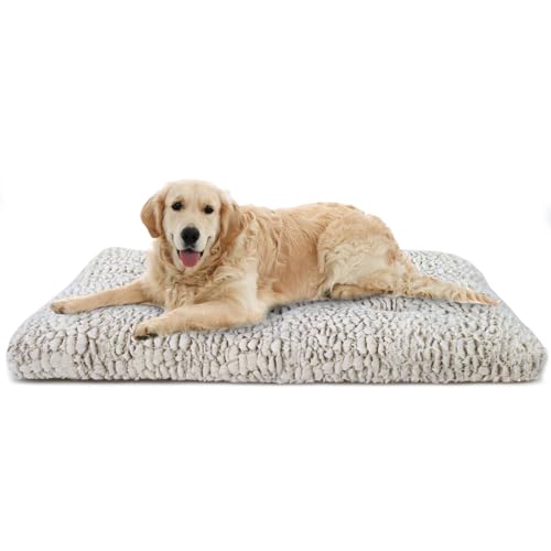 CALIYO Hundebett MittelgroßE Hunde, Hundekissen Waschbar, OrthopäDisches Hundematratze PlüSch-Hundematte, Geeignet für GroßE Hunde, 109x72x10 cm, Hellbraun von CALIYO