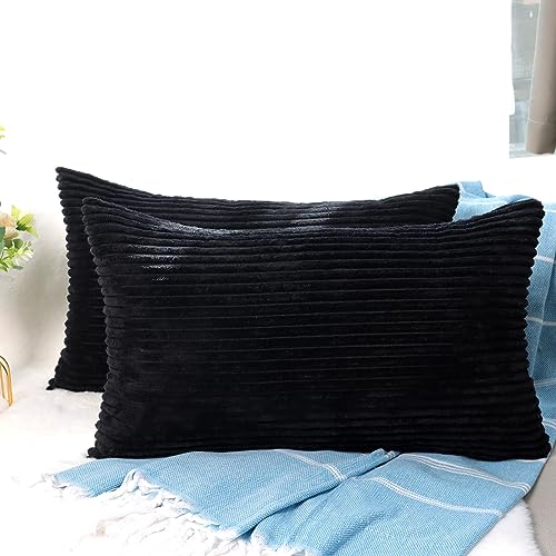 CALIYO Kissenhülle Kord Uni 2er Set, Kissenbezug 30x50 Kissenbezüge für Zierkissen Dekokissen Sofakissen Couchkissen in vielen Farben. von CALIYO