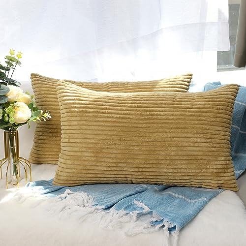CALIYO Kissenhülle Kord Uni 2er Set, Kissenbezug 40 x 80 Kissenbezüge für Zierkissen Dekokissen Sofakissen Couchkissen in vielen Farben. von CALIYO