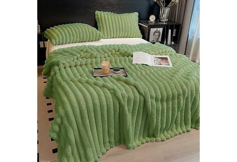 Wohndecke Kuscheldecke Milchsamt Blasen Decke Super Soft Wohndecke, CALIYO, Grobe Korddecke Für Bett Sofa Schlafzimmer Wohn Kuscheldecken von CALIYO