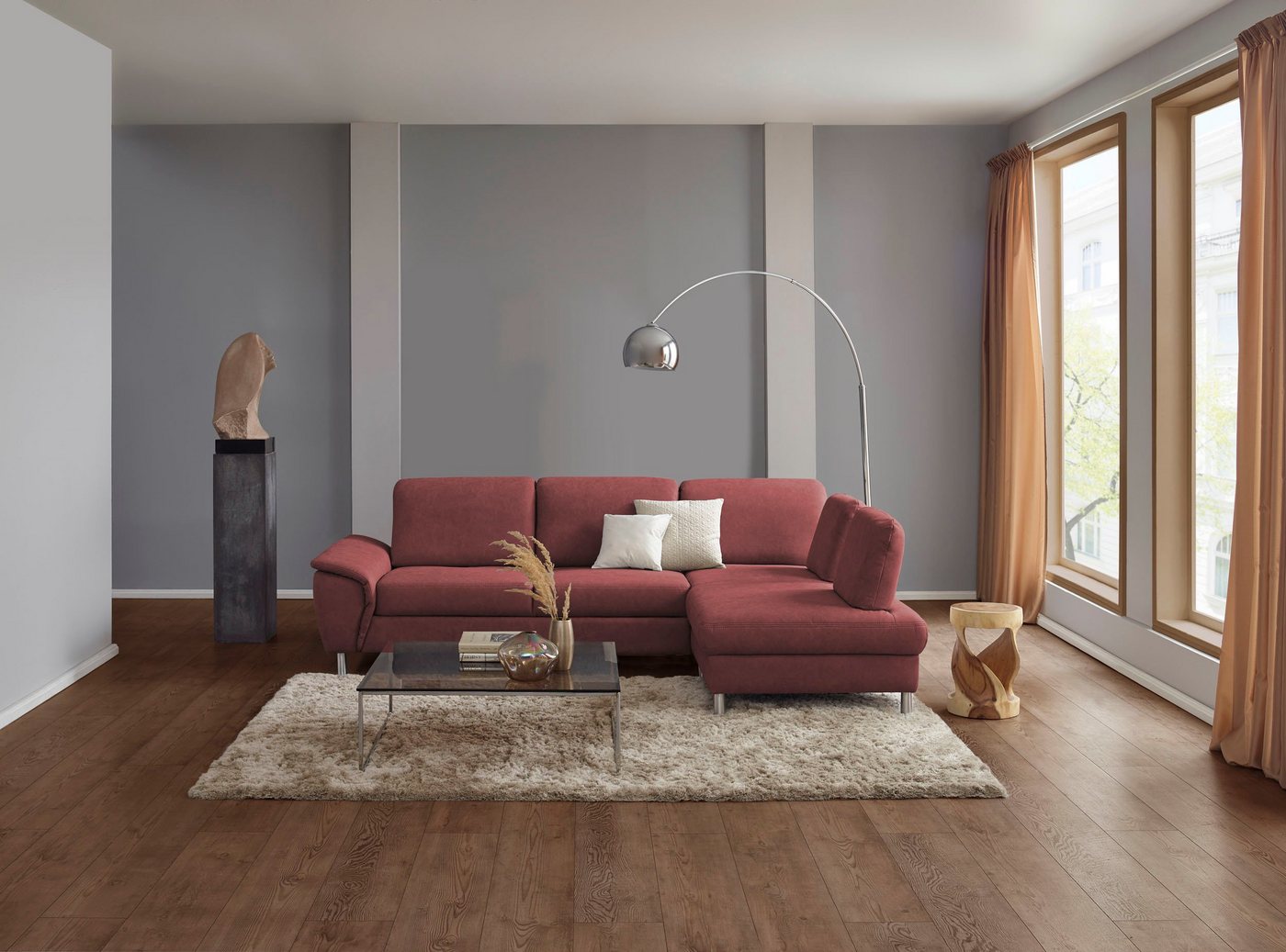 CALIZZA INTERIORS Ecksofa Jade L-Form, Kopfteilverstellung und Sitztiefenverstellung, wahlweise Bettfunktion von CALIZZA INTERIORS