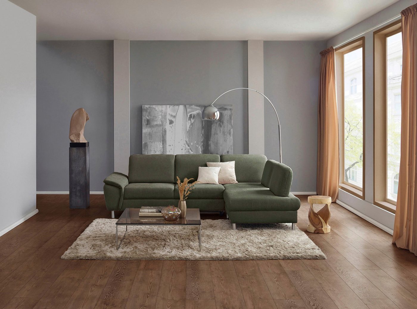 CALIZZA INTERIORS Ecksofa Jade L-Form, Kopfteilverstellung und Sitztiefenverstellung, wahlweise Bettfunktion von CALIZZA INTERIORS