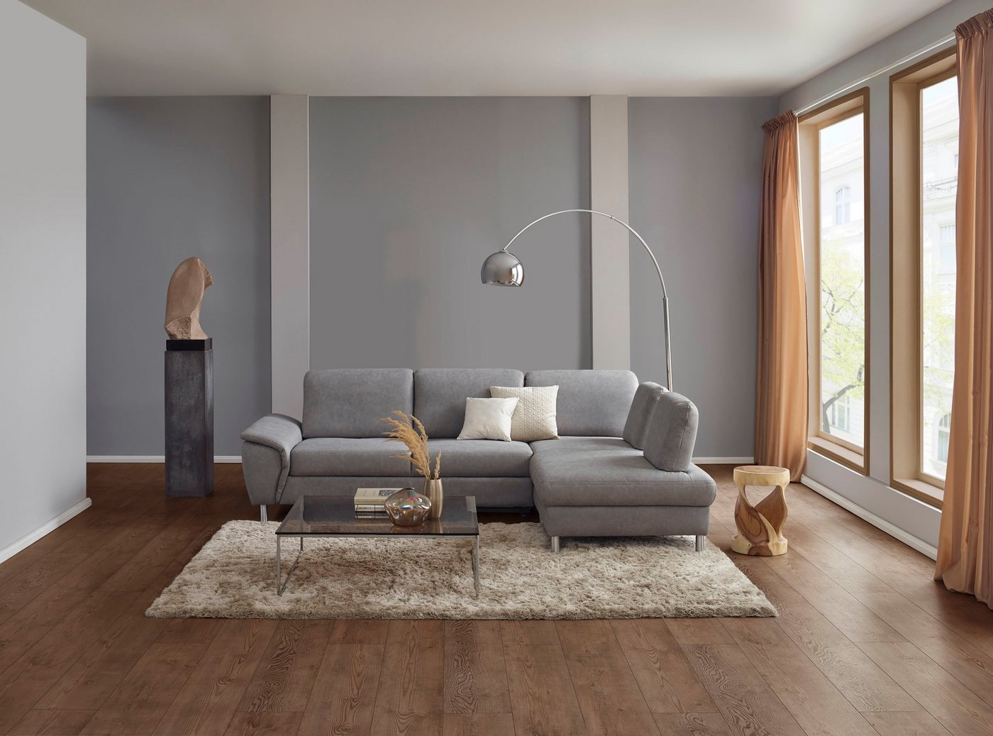 CALIZZA INTERIORS Ecksofa Jade L-Form, Kopfteilverstellung und Sitztiefenverstellung, wahlweise Bettfunktion von CALIZZA INTERIORS