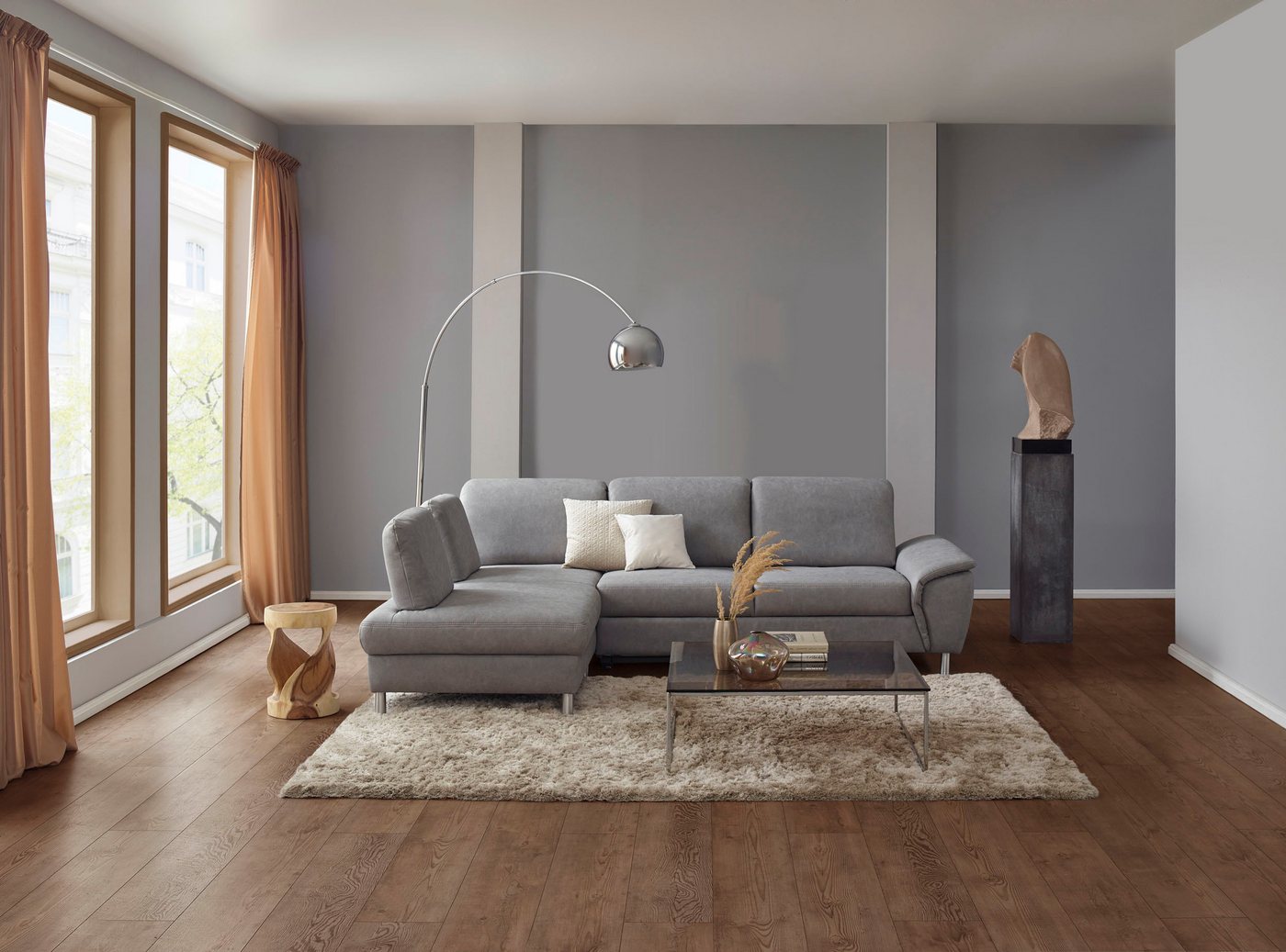 CALIZZA INTERIORS Ecksofa Jade, Kopfteilverstellung und Sitztiefenverstellung, wahlweise Bettfunktion von CALIZZA INTERIORS