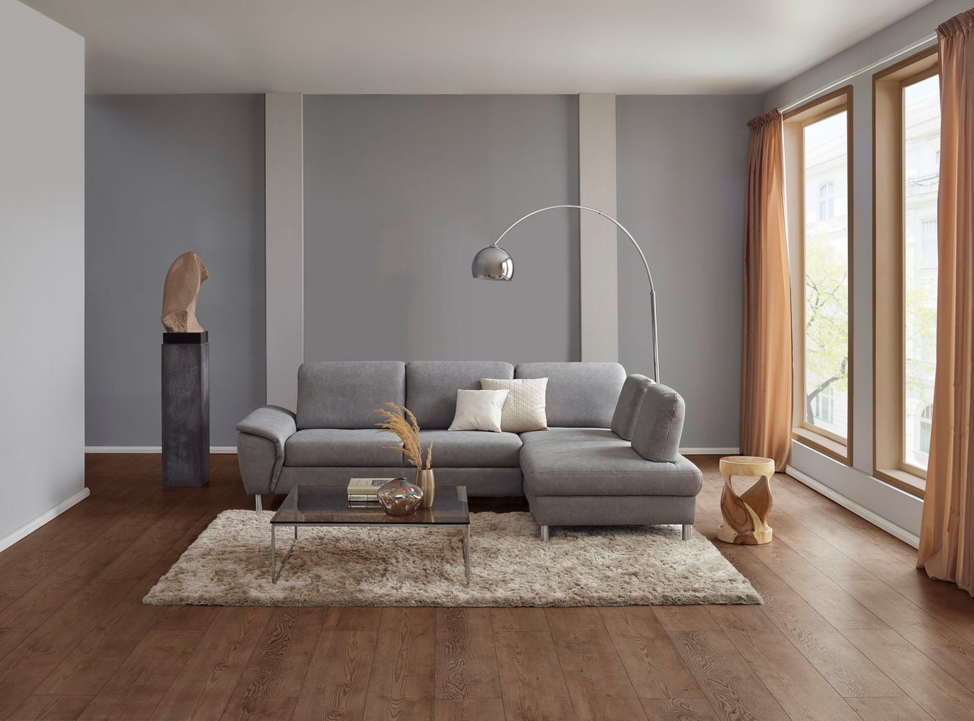 CALIZZA INTERIORS Ecksofa Jade, Kopfteilverstellung und Sitztiefenverstellung, wahlweise Bettfunktion von CALIZZA INTERIORS