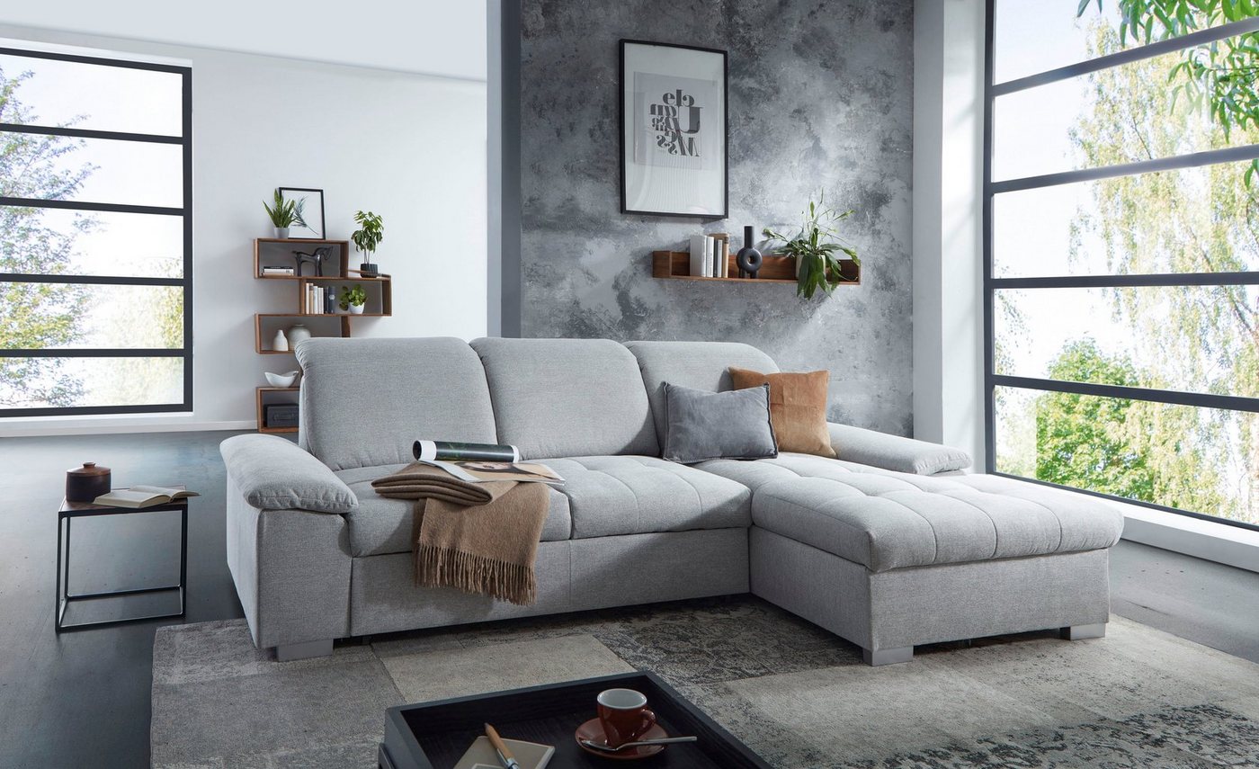 CALIZZA INTERIORS Ecksofa Moli 1 L-Form, mit Bettkasten, Kopfteilverstellung und Sitztiefenverstellung von CALIZZA INTERIORS