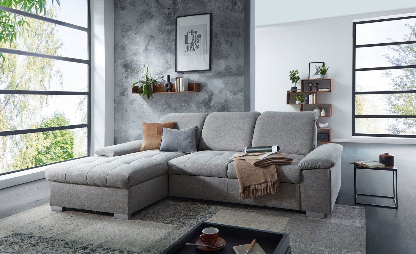 CALIZZA INTERIORS Ecksofa Moli 1 L-Form, mit Bettkasten, Kopfteilverstellung und Sitztiefenverstellung von CALIZZA INTERIORS