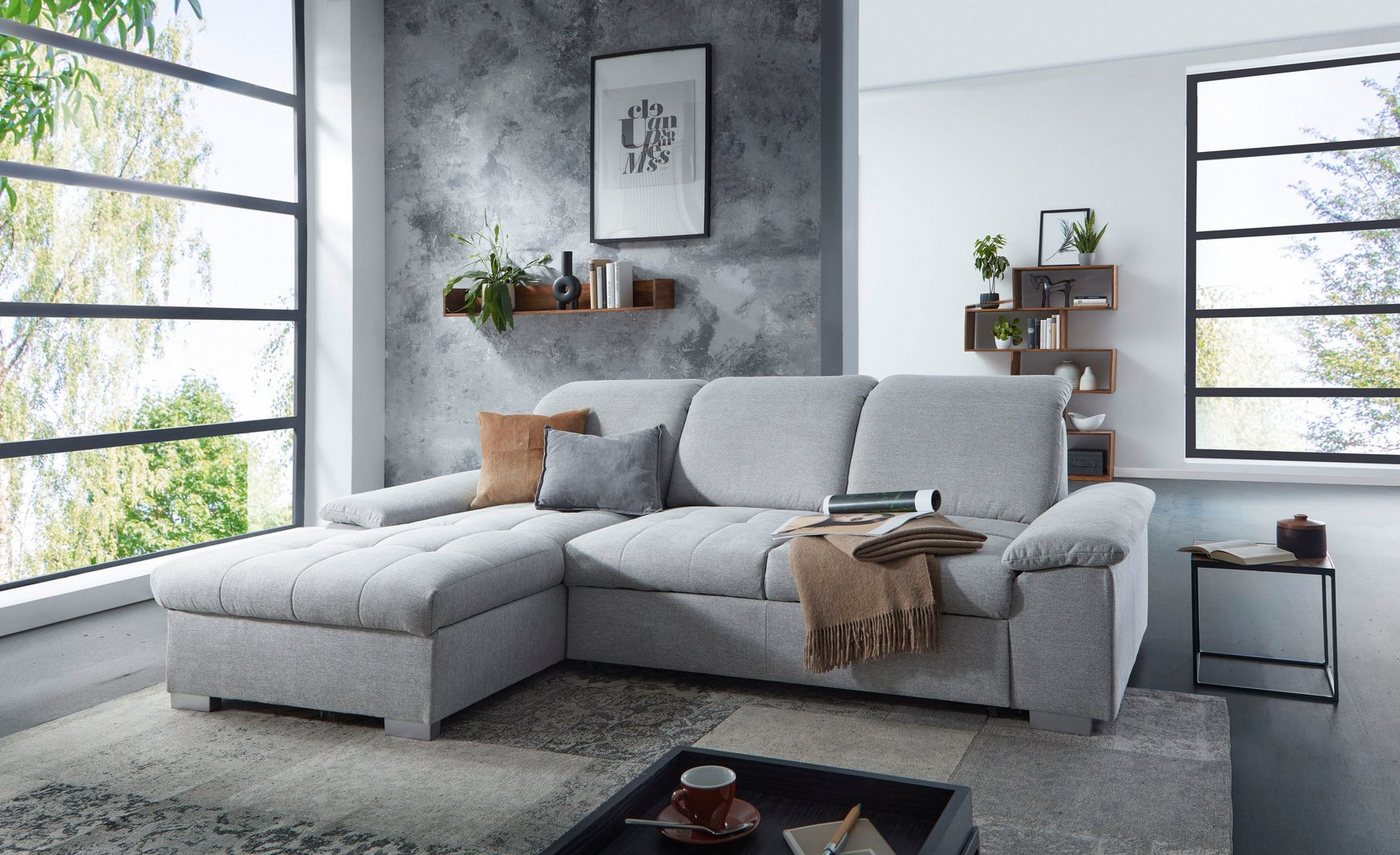 CALIZZA INTERIORS Ecksofa Moli 1, mit Bettkasten, Kopfteilverstellung und Sitztiefenverstellung von CALIZZA INTERIORS