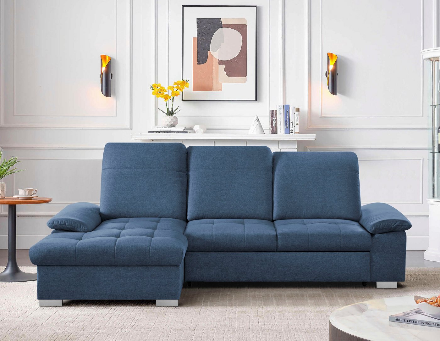 CALIZZA INTERIORS Ecksofa Moli 1 L-Form, mit Bettkasten, Kopfteilverstellung und Sitztiefenverstellung von CALIZZA INTERIORS