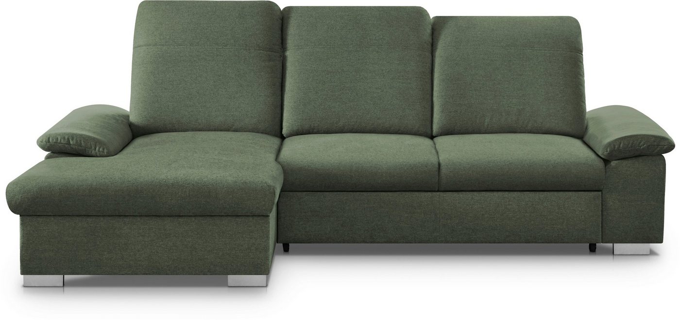 CALIZZA INTERIORS Ecksofa Moli 2 L-Form, Bettkasten, Schlaffunktion, Kopfteilverstellung, Sitztiefenverstellung von CALIZZA INTERIORS