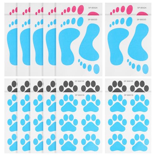 CALLARON 24 Blatt Hundepfoten Wandaufkleber Tierische PVC Wandsticker Blau und Schwarz Lustige rutschfeste Duschbodenaufkleber für Badezimmer Einfache Anwendung und Schadensfreies Entfernen CALLARON 24 Blatt Hundepfoten Wandaufkleber Tierische PVC Wandsticker Blau und Schwarz Lustige rutschfeste Duschbodenaufkleber für Badezimmer Einfache Anwendung und Schadensfreies Entfernen von CALLARON