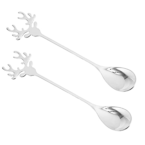 CALLARON 2st Weihnachtslöffel Eisteelöffel Aus Edelstahl Weihnachtskaffeelöffel Kleinen Löffel Präsentieren Dessert L?ffel Kleine Teelöffel Elch L?ffel Schmecken Rührgerät Rostfreier Stahl CALLARON 2st Weihnachtslöffel Eisteelöffel Aus Edelstahl Weihnachtskaffeelöffel Kleinen Löffel Präsentieren Dessert L?ffel Kleine Teelöffel Elch L?ffel Schmecken Rührgerät Rostfreier Stahl von CALLARON