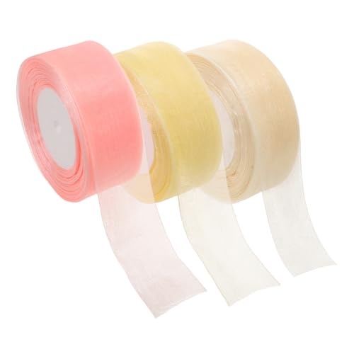 CALLARON 3 Rollen Transparentes Chiffonband Yards Vielseitiges Geschenkband für Hochzeitsdekorationen Geburtstagsgeschenke Blumenarrangements und Diy Bastelprojekte CALLARON 3 Rollen Transparentes Chiffonband Yards Vielseitiges Geschenkband für Hochzeitsdekorationen Geburtstagsgeschenke Blumenarrangements und Diy Bastelprojekte von CALLARON