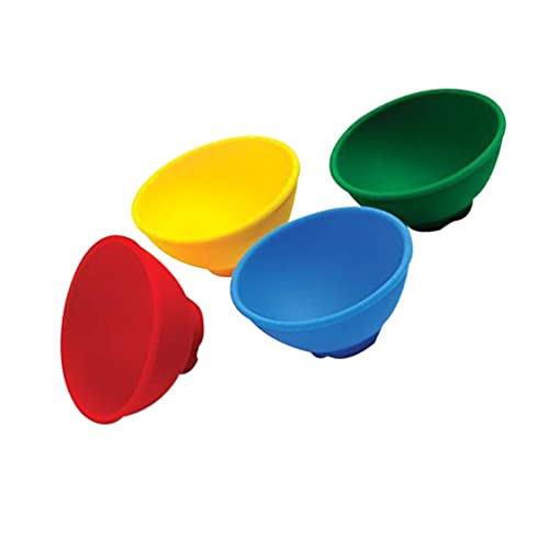 CALLARON 4 Stück Silikon Schüssel Klein, Mini-Silikon-Schüsseln, Servierschüsseln, mehrfarbige Gewürzschalen, wiederverwendbare Futterschüssel, Snack-Süßigkeitenschalen, Miso-Suppenschalen von CALLARON