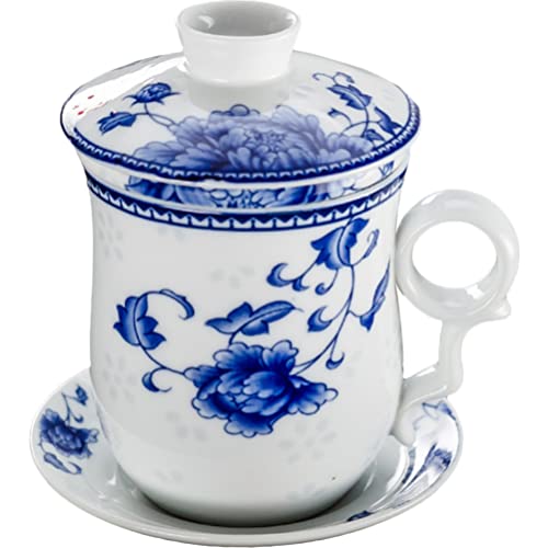 CALLARON Chinesischer Teebecher Porzellan Mit Deckel Für Sieb Untertassen-Sets von CALLARON