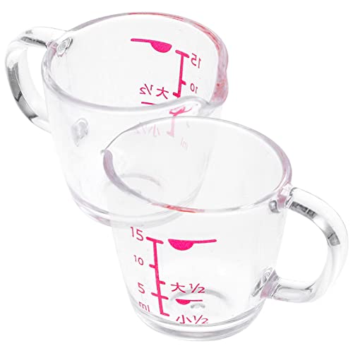 CALLARON 2st Graduierter Messbecher Lebensmittelwaage Flüssige Messbecher Milchpulver Waage Stapelbare Messbecher Küchenwaage Tasse Klarer Messbecher Tassen Glas Mit Wie Zitronensaft von CALLARON