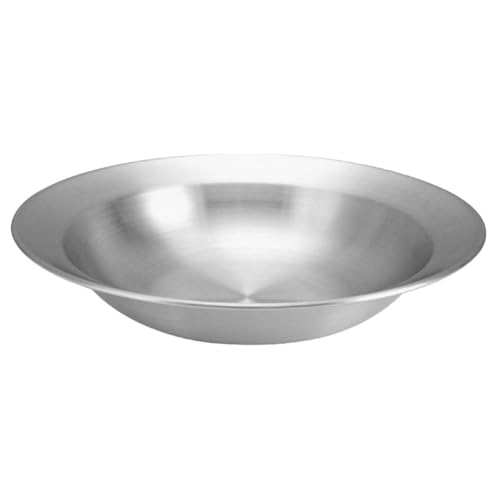 CALLARON Breitrand Suppenteller - Edelstahl Pastaschüssel, Spülmaschinenfeste Nudelschalen, Salatschüssel & Obstteller für Haushalt/Gastronomie, Metallgeschirr 23 x 23 x 4.5 cm von CALLARON