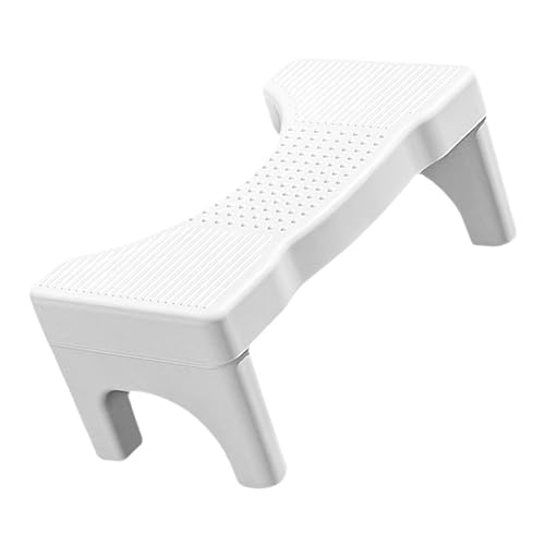 CALLARON Toilettenhocker Badezimmer Schritt mit Kleinkinder Stühle faltbar fußhocker Toilettenhockenhocker Hocker für Toilettenfüße tragbare Toilette Toilettentritthocker Erwachsene pp Weiß von CALLARON