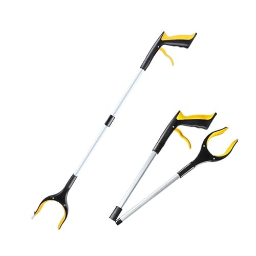 CALLOVE Greifzange für Senioren, 83cm Faltbare Greifer, 360° Drehbar Müllzange, Faltbare Greifer mit Magnetspitzen, Faltbare Greifer Greifzange, Teleskop Greifer für Senioren, Langer Müllgreifer ﻿ von CALLOVE