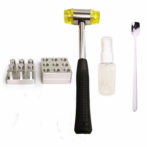 Kleine Pulvertablettenpresse für den Hausgebrauch Formen für Tablettenpressen Leicht zu bedienende Aluminium-Handwerkzeuge Formen für Milchpulver (9 Löcher) von CALLOVE