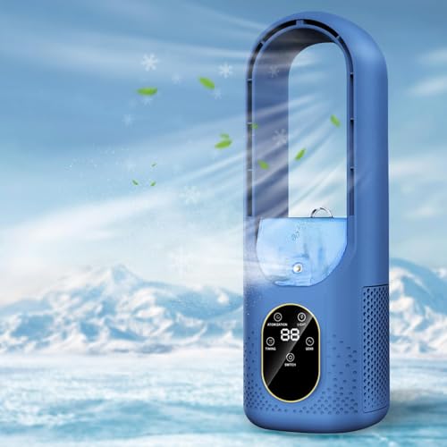 Mobile Klimaanlage – 3 in 1 Luftkühler – tragbares Klimagerät mit 6 Geschwindigkeitsstufen – Nachtlicht 7 Farben – 1-6 Stunden Timer – Mini-Klima für Schlafzimmer/Büro Klimaanlage tragbar von CALLOVE