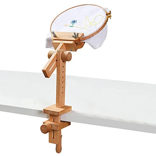 Stickständer Kreuzstich Ständer Verstellbarer Stickständer Für Tisch Stickrahmen Holz Embroidery Hoop Stand Stickrahmen Halterung Aus Holz Stickständer Für Tisch Für Basteln DIY von CALLOVE