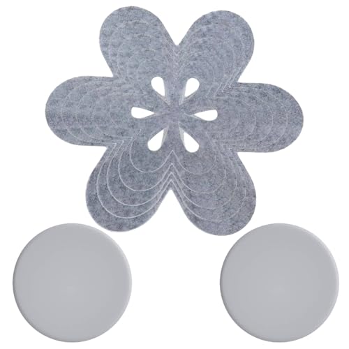 5 Stück Pfannenschoner Stapelschutz, Verschiedene Größen Pfannenschoner Filz mit 2 Silikon Tassendeckel, Pfannenschutz, für Pfannen, Töpfe, Schüsseln, Küchenutensilien (Hellgrau) (Klein) von CALLYSONIC