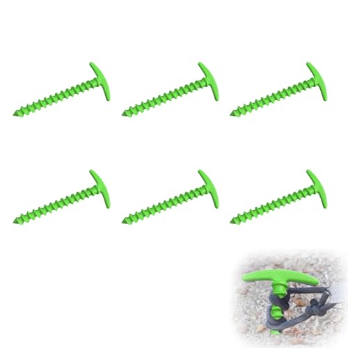 6 STK Zeltheringe, 14.5 cm Schraubheringe, Robuste Zeltbodennägel, Nylon Erdnägel mit Griff, Zelt Zum Campen Nagel, Cam Markise Trip für Zelte, Pavillons, Hüpfburgen & Trampolins (2) von CALLYSONIC