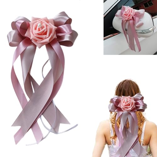 CALLYSONIC Geschenk Schleife, Schultütenschleife Rosa Schmetterling, Zuckertüte Mädchen Schultütenschleife, Schulanfang Einschulung Deko Schleife Schultüte Zuckertüten Schleife Junge Dekoration(Rosa) von CALLYSONIC