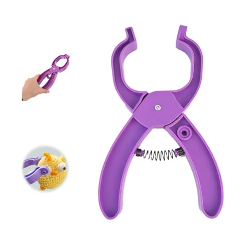 Zange für Sicherheitsaugen, Sicherheits-Augenwerkzeugklemme, Sicherheits Augenschnapper Werkzeug, Häkel Augen des Puppen, Schnelles Augeninstallationswerkzeug, für Puppenherstellung(Lila) (Lila 1) von CALLYSONIC