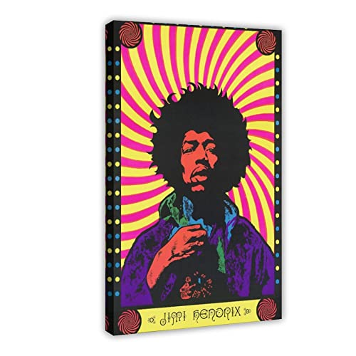 Character Poster Jimi Hendrix 60s Leinwand Poster Schlafzimmer Dekor Sport Landschaft Büro Zimmer Dekoration Geschenk,Leinwand Poster Wand Kunst Dekor Drucken Bild Gemälde Für Wohnzimmer Schlafzimmer von CALMR
