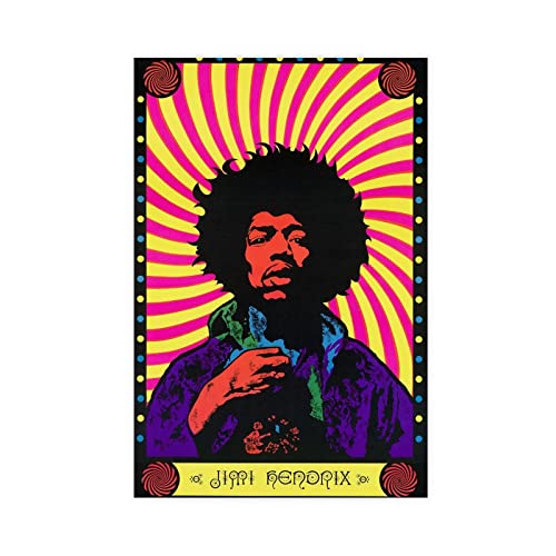 Character Poster Jimi Hendrix 60s Leinwand Poster Schlafzimmer Dekor Sport Landschaft Büro Zimmer Dekoration Geschenk,Leinwand Poster Wand Kunst Dekor Drucken Bild Gemälde Für Wohnzimmer Schlafzimmer von CALMR