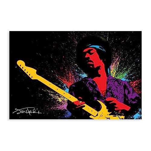 Jimi Hendrix Psychedelic Art Leinwand Poster Schlafzimmer Dekor Sport Landschaft Büro Zimmer Dekoration Geschenk,Leinwand Poster Wand Kunst Dekor Drucken Bild Gemälde Für Wohnzimmer Schlafzimmer Dekor von CALMR