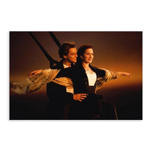 Kate Winslet Leonardo Dicaprio In Titanic Leinwand Poster Wand Kunst Dekor Drucken Bild Gemälde Für Wohnzimmer Schlafzimmer Dekoration Unframe-style 12x18inch(30x45cm) von CALMR