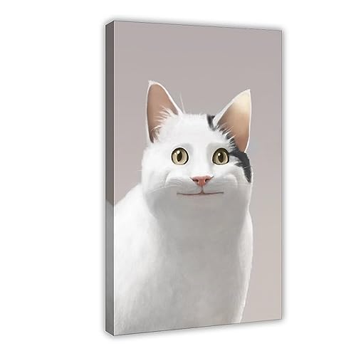 Polite Cat Meme Art Leinwand Poster Schlafzimmer Dekor Sport Landschaft Büro Zimmer Dekoration Geschenk,Leinwand Poster Wand Kunst Dekor Drucken Bild Gemälde Für Wohnzimmer Schlafzimmer Dekoration Fra von CALMR