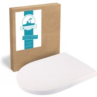 Calmwaters® Antibakterieller WC Sitz mit Absenkautomatik für Villeroy & Boch Subway Artic Architectura, Duroplast Klodeckel, Top-Fix, abnehmbar, von CALMWATERS
