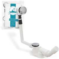 Calmwaters® Excenter-Ablaufgarnitur für Badewannen, Badewannengarnitur mit Überlauf und Excenterbedienung, Überlaufgarnitur für Rechteckwannen, von CALMWATERS