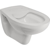 Calmwaters® Hänge WC spülrandlos in Manhattan-Grau, Wand-WC mit Abgang waagerecht, Tiefspül WC ohne Spülrand, Tiefspüler wandhängend, Wandtoilette von CALMWATERS