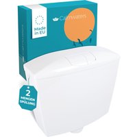 Calmwaters® Premium Spülkasten WC - Made in EU - wassersparend - 2-Mengen-Spülung - Aufputz Spülkasten - flexible Montage von CALMWATERS