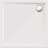 Calmwaters® Quadrat-Duschwanne Modern Select, eckige bodengleiche Brausewanne aus Acryl, 80 x 80 x 2,5 cm mit Ablaufloch in 90 mm, Duschtasse in von CALMWATERS