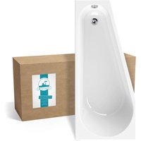 Calmwaters® Raumsparende Eckbadewanne 160x70 cm, Acrylwanne Essential Small, platzsparende Badewanne in rechter Ausführung, Maße 160 x 70 cm, von CALMWATERS