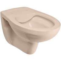 Calmwaters® Spülrandloses Hänge WC in Beige-Bahamabeige, Wand WC Abgang waagerecht, Tiefspül WC ohne Spülrand, Tiefspüler wandhängend, Wandtoilette von CALMWATERS